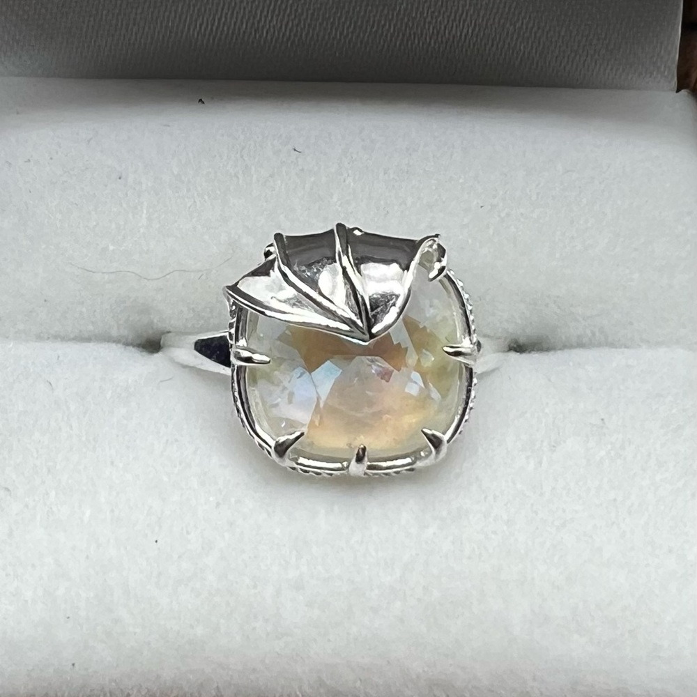 Fragrant Jewels Snow Dragon Satin Ring Sz 7 Sterling Silver 925